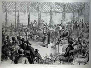 Installatie van de Maharadja van Burdwan, Bengalen