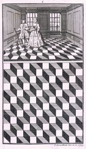 Interieur, illustratie uit Various Kinds of Floor Decoration, door John Carwitham, 1739, ZW gravure