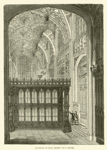 Interieur van de kapel van koning Hendrik VII
