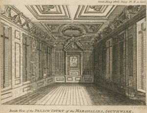 Interieur van het Paleis Hof van de Marshalsea-gevangenis door English School