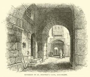 Interieur van St. Stephens Gate, Jeruzalem door English School