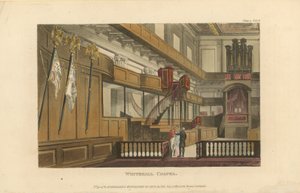 Interieur van Whitehall Chapel door English School