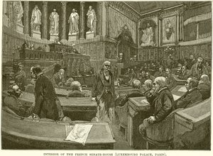 Interieur van het Franse Senaatshuis (Luxembourg Paleis, Parijs)