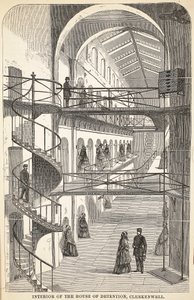 Interieur van het House of Detention, Clerkenwell, illustratie uit The Criminal Prisons of London and Scenes from Prison Life door Henry Mayhew en John Binny, uitgegeven in 1862 door English School