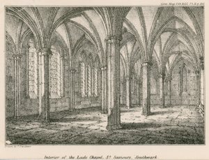 Interieur van de Lady Chapel, St Saviours, Southwark