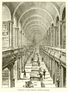 Interieur van de bibliotheek, Trinity College