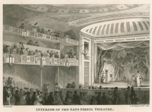Interieur van het Sans Pareil Theater (Adelphi Theater), Londen