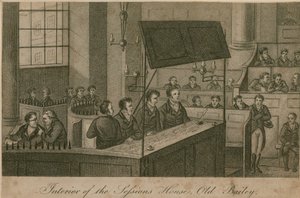 Interieur van het Zittingshuis, Old Bailey