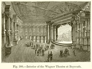 Interieur van het Wagner Theater in Bayreuth door English School