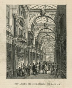 Interieur van de nieuwe arcade op Old Bond Street door English School