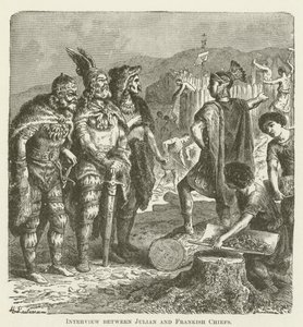 Ontmoeting tussen Julianus en Frankische stamhoofden door English School