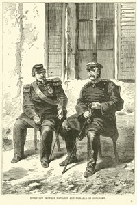 Ontmoeting tussen Napoleon en Bismarck in Donchery, september 1870 door English School