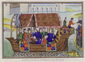Interview op de Theems tussen koning Richard II en de opstandelingen