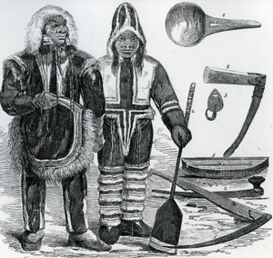 Inuit Koppel (gravure) door English School