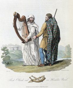 Ierse bard en reiziger - in Kelten en Goten, gebruiken van de inwoners van de Britse Eilanden van het begin van de 6e eeuw en de Gotische naties van de westkust van de Oostzee, door S.R. Meyrick en Ch. Smith