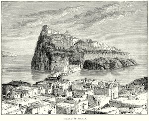 Eiland Ischia (gravure) door English School