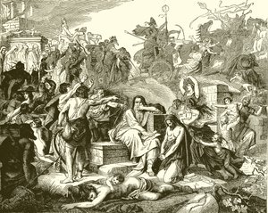 Israël in gevangenschap in Babylon door English School