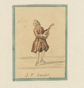 J. F. Handel, midden 19e eeuw (pen & inkt, krijt en was op papier) door English School