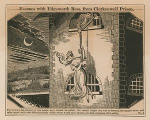 Jack Sheppard ontsnapt met Edgeworth Bess uit de Clerkenwell Prison