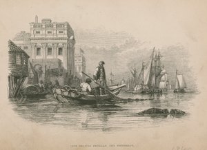 Jack helpt Freeman de visser; illustratie uit Poor Jack door Frederick Marryat door English School