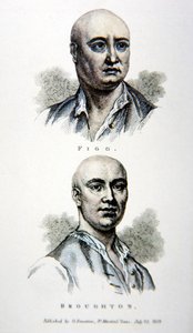 James Figg en Jack Broughton, van een prent gepubliceerd in 1812 door English School