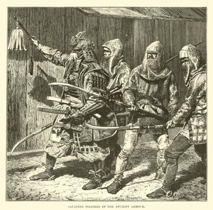 Japanse soldaten in oude wapenrusting door English School