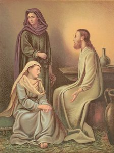 Jezus Christus in het huis van Martha en Maria