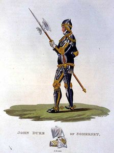 John Beaufort, Hertog van Somerset (1403-44) 1444, gegraveerd door W. Maddocks, uit 