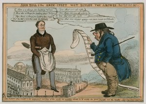John Bull en de architect die de bogen bouwt enz.