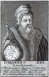 John Dee (1527-1608) een Londenaar (gravure) door English School