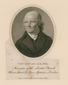John Duncan, Minister of the Scotch Church, Peter Street, Golden Square, London door English School