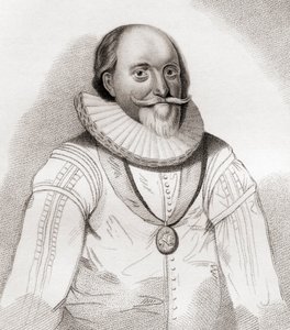 John Erskine, 2e/19e Graaf van Mar, ca. 1558-1634. Schotse politicus. Uit Iconographia Scotica of Portretten van Illustere Personen van Schotland, gepubliceerd in 1797.