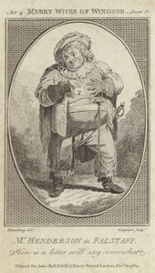 John Henderson als Falstaff in De Vrolijke Vrouwtjes van Windsor door English School