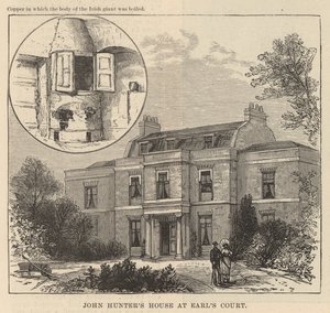 Het huis van John Hunter bij Earls Court door English School