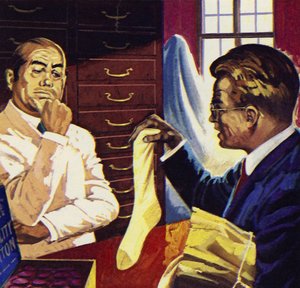 John Logie Baird vond een katoenen ondersok uit om voeten droog te houden door English School