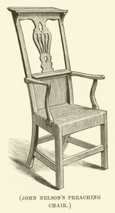 De predikstoel van John Nelson (gravure) door English School