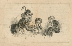 Joseph Grimaldi als Clown door English School