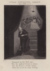 Judas verraadt Christus, Lucas XXII, vers 4 door English School