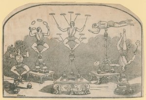 Jongleeract in het circus