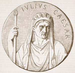 Julius Caesar, illustratie uit Cassells Illustrated History of England