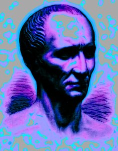 Julius Caesar, illustratie uit Cassells Illustrated Universal History door Edward Ollier, gepubliceerd 1890 door English School