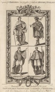 Julius Caesar, Een Deense Generaal, Egbert en Ethelwolf, illustratie uit 