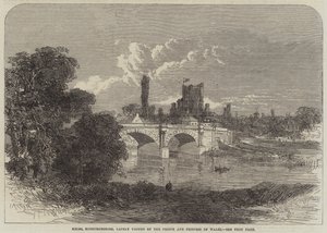 Kelso, Roxburghshire, onlangs bezocht door de Prins en Prinses van Wales