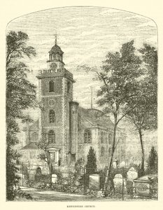 Kensington Church (gravure) door English School