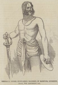 Khoosyal Doobe, Surwarrea Brahmin, van Rampoor, Lucknow, Naik, 8e Regiment Inheemse Infanterie door English School