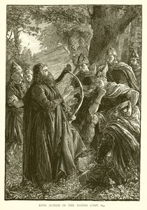 Koning Alfred in het Deense kamp, 895 door English School