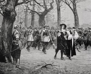 Koning Charles I (1600-49) op weg naar zijn executie door English School