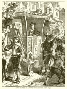 Koning Karel I trekt door de Stad, 1642 door English School