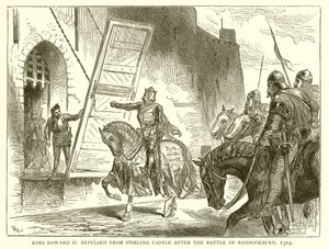 Koning Edward II afgewezen van Stirling Castle na de Slag bij Bannockburn, 1314