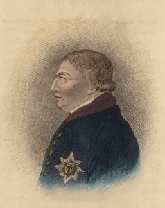 Koning George III, van een schets gemaakt in Windsor tijdens zijn ziekte door English School
